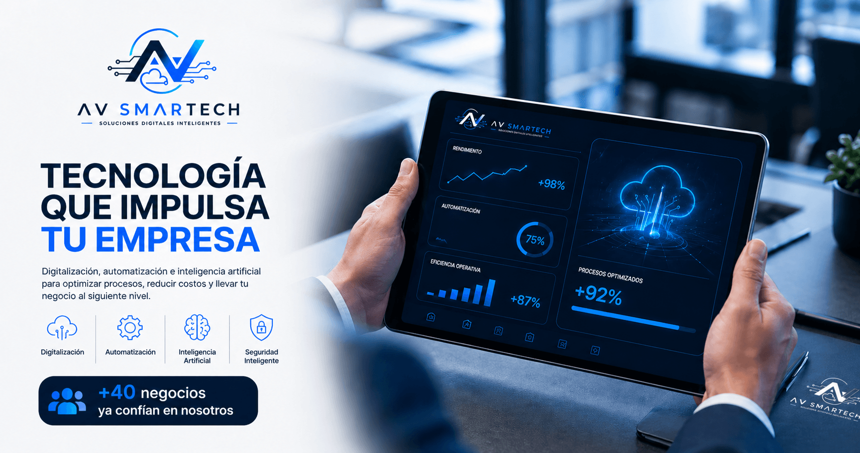 AV Smartech presentando soluciones digitales inteligentes